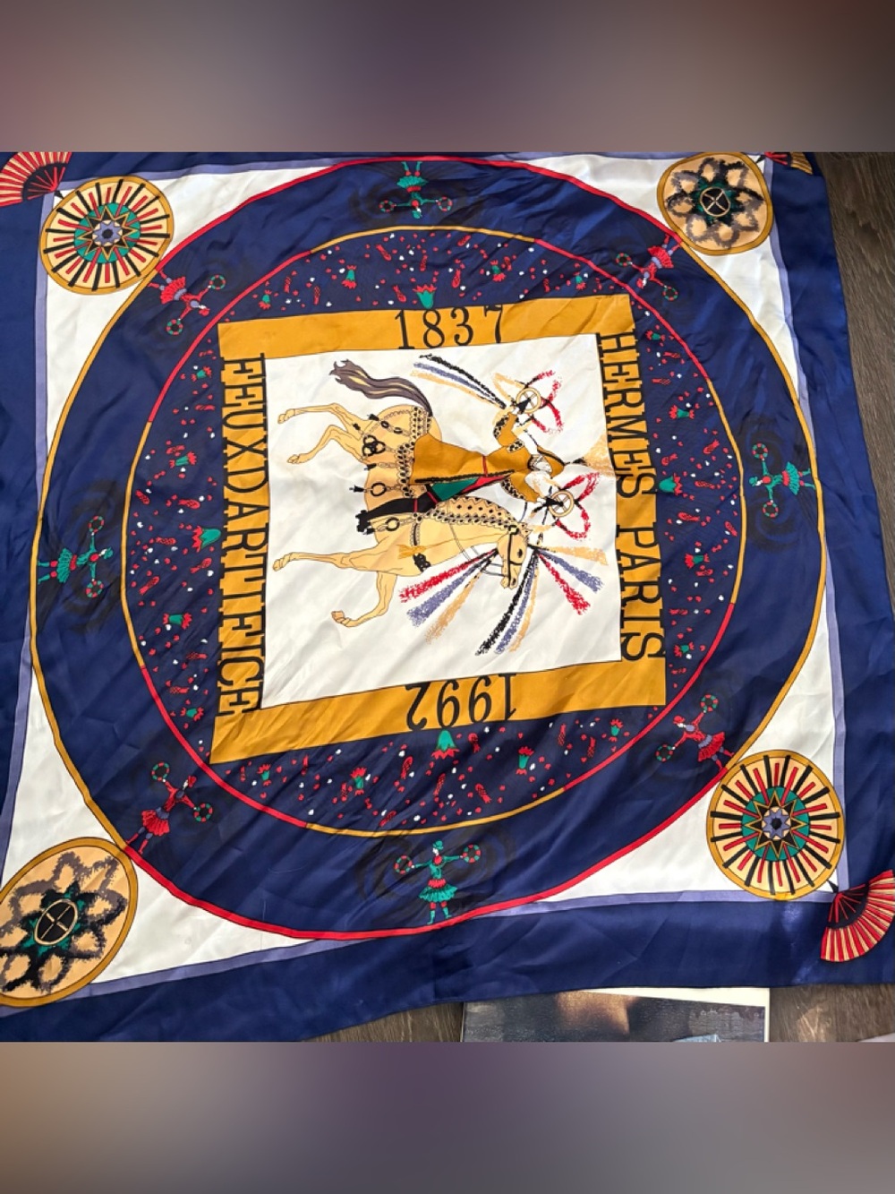 HERMES PARIS Feux D'Artifice Silk Scarf, France